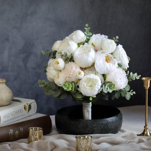 Peony Bouquet I Handmade Canada I Peony Wedding Bouquet l Peony Silk Flower Bouquet l Faux Bridal Bouquet l I Artificial Bridesmaids Bouquet