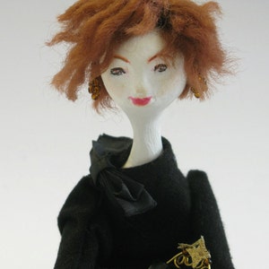 Art Doll Portrait / Paperclay Doll / 3d Portrait Idea / Portrait Gift Idea / Collectors Doll / Sculpted Portrait / Portrait Art Doll image 4