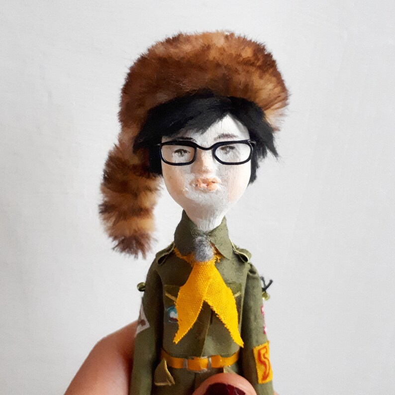 Art Doll Portrait / Paperclay Doll / 3d Portrait Idea / Portrait Gift Idea / Collectors Doll / Sculpted Portrait / Portrait Art Doll image 5
