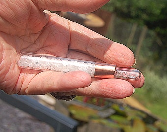 Ascension Brazilian Phenacite and Herkimer Crystal  Meditation Chakra Healing Wand Synergy Stone