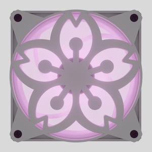 Sakura Fan Grill PC Decoration | Cherry Blossom