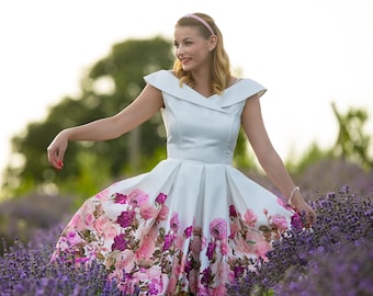 Rosenhochzeitskleid von TiCCi rockabilly Kleidung