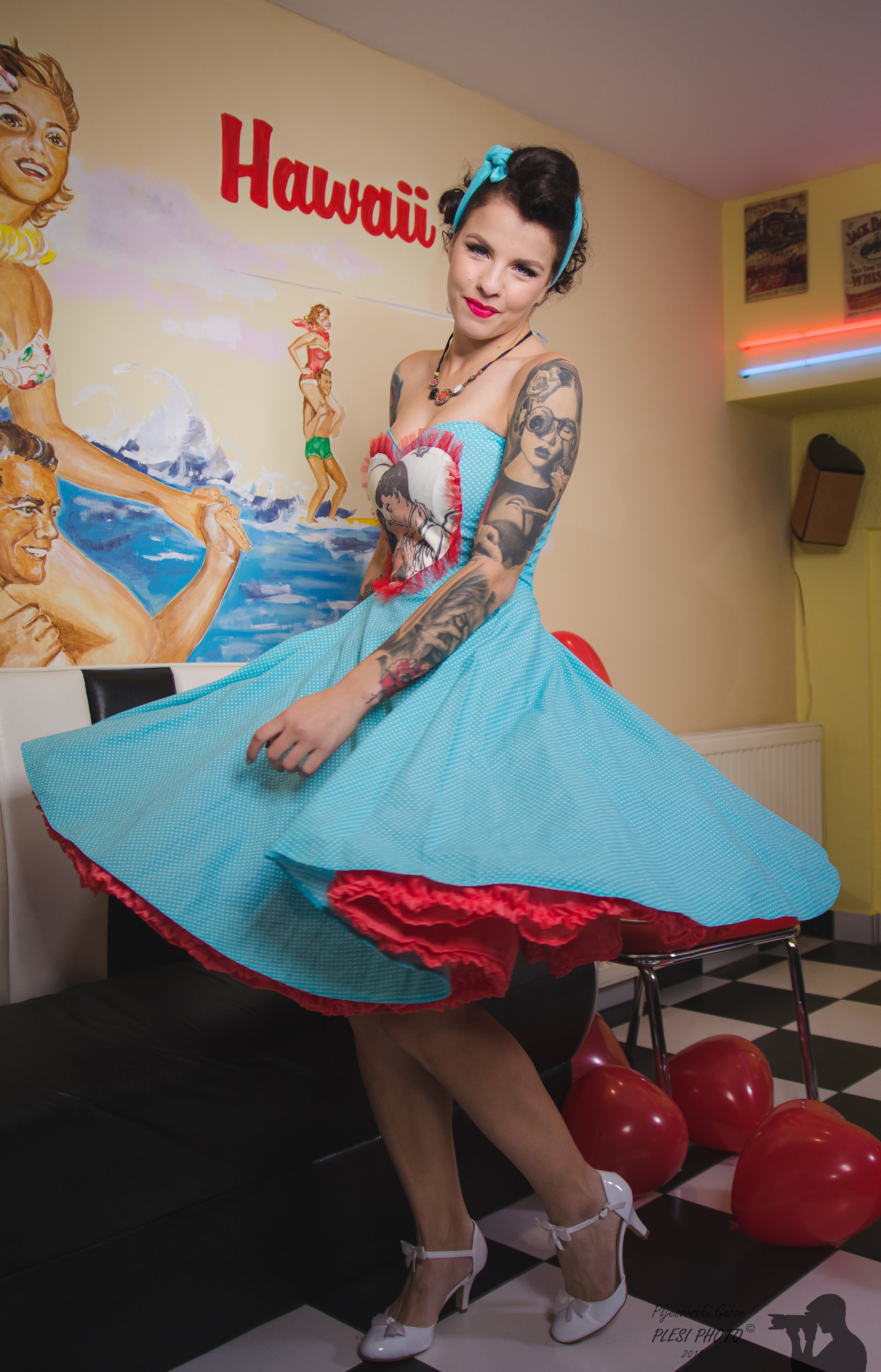 Pin up hawaiian dress cheap