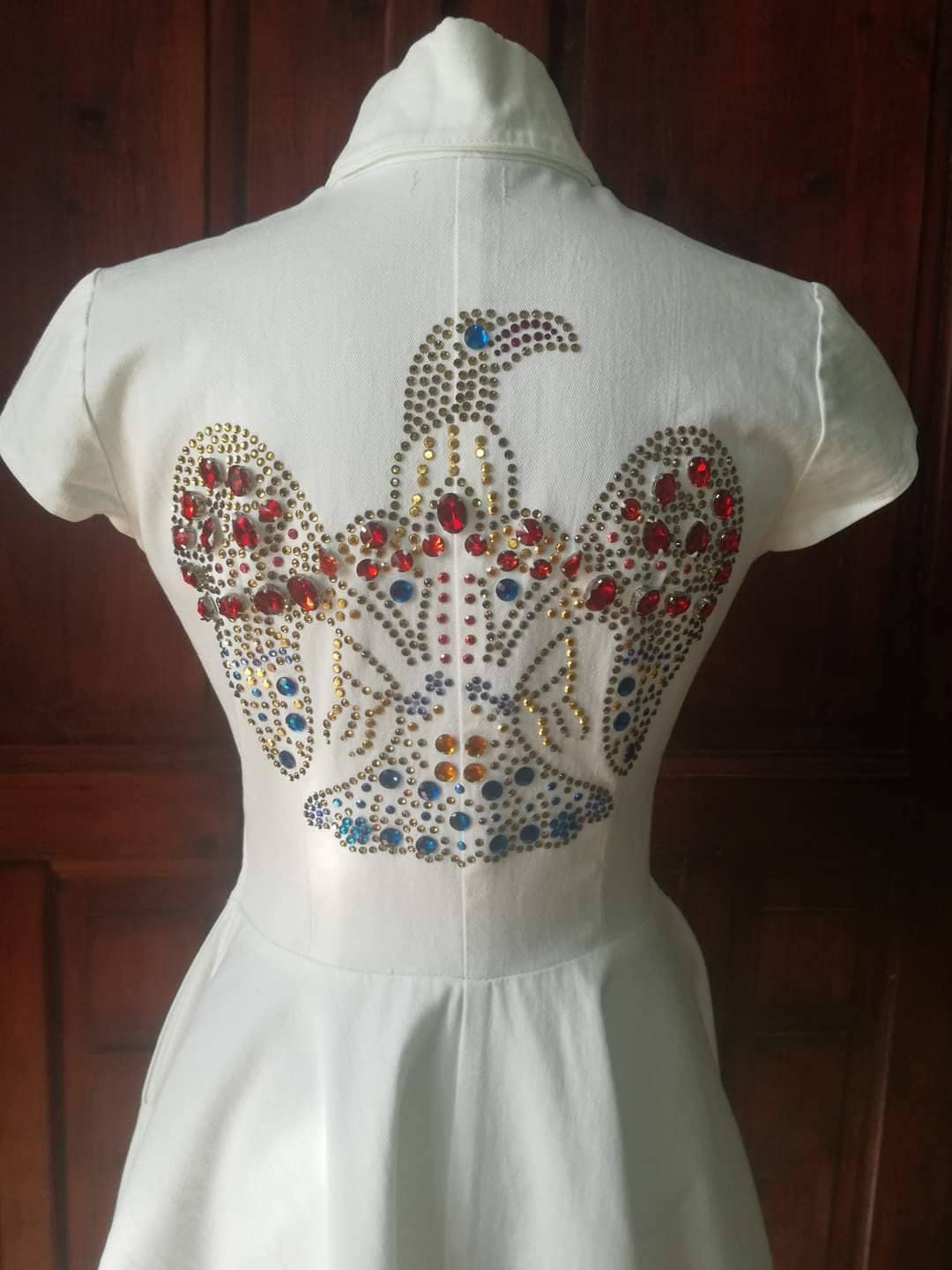 Elvis Inspired White Denim Dress by Ticci Rockabilly Clothing - Etsy