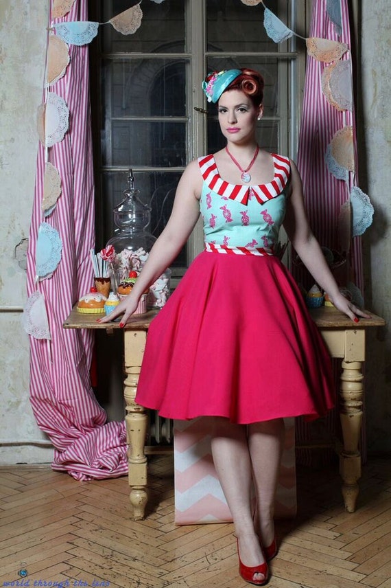 Sugar Dress: Vintage Style / Pin-up / Rockabilly Candy Dress by Ticci Rockabilly  Clothing 