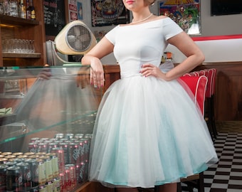 Tulle Wedding Dress: Vintage Style / Pin-up / Rockabilly Bride Dress by Ticci  Rockabilly Clothing -  Canada