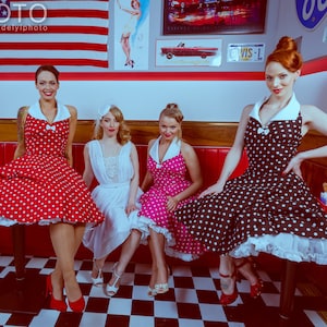 Rockabilly Bridesmaids dresses: vintage / pin-up / rockabilly pola dots knee-high dresses by TiCCi Rockabilly Clothing image 5