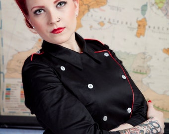 Eva Military Dress: vintage style / pin-up / rockabilly / army style dress by TiCCi Rockabilly Clothing