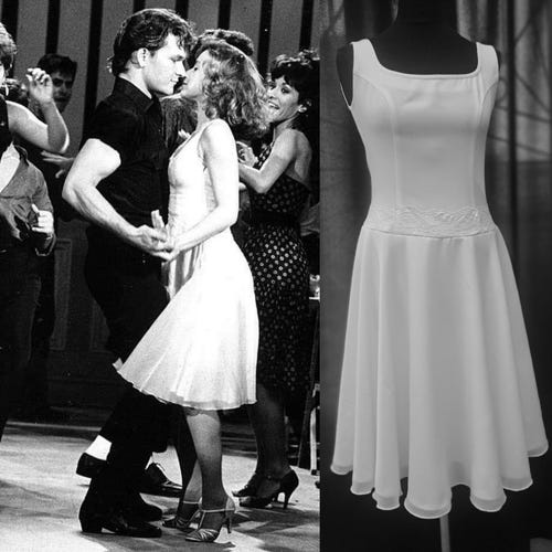 dirty dancing dress pink Chiffon Rumba Dance JEN Size 6 / Pink This dress can also be made in white or ivory would be a perfect first dance dress for your wedding Francis dress / Dirty Dancing