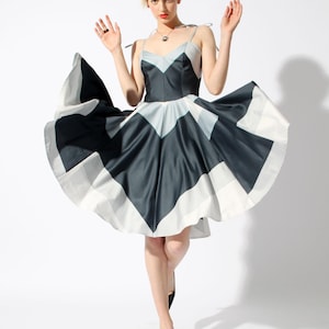 blue tuxedo dress 50s Party Dress in Brilliant Blue Satin – Better Dresses Vintage