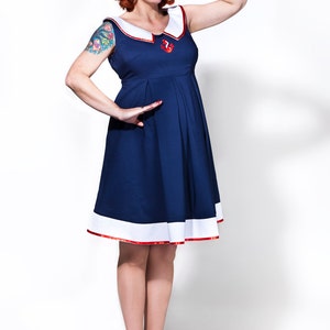 Sailor Mom Rockabilly Maternity Dress: vintage style / pin-up / rockabilly maternity wear by TiCCi Rockabilly Clothing image 1