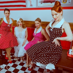 Rockabilly Bridesmaids dresses: vintage / pin-up / rockabilly pola dots knee-high dresses by TiCCi Rockabilly Clothing image 2