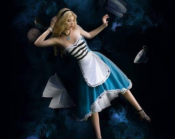 Alice Wonderland Jurk: vintage stijl / / - Etsy Nederland