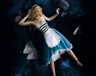 Alice in Wonderland Dress: vintage style / pin-up / rockabilly dress by TiCCi Rockabilly Clothing