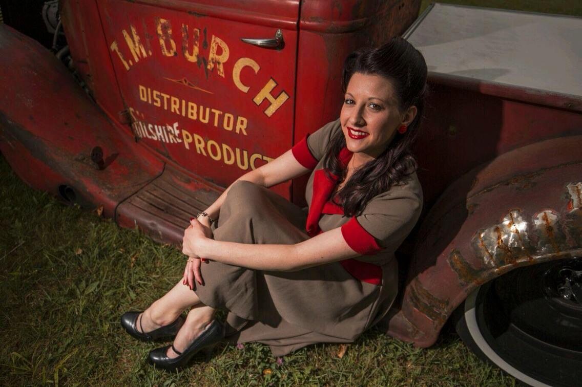 Military Style Rockabilly Dress With Hat: Vintage Pin-up Khaki - Etsy