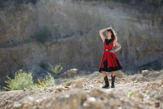 Dakota Dress Western Style by Ticci Rockabilly Clothing -  Canada