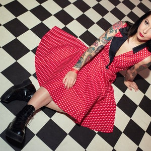 Beatrice rockabilly polka dot dress By TiCCi rockabilly Clothing