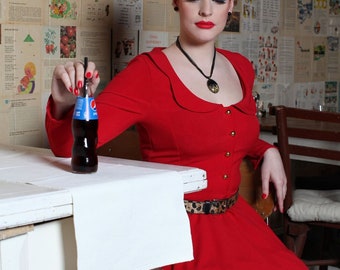 Fifties Classic Dress: vintage style / pin-up / rockabilly knee-highdress by TiCCi Rockabilly Clothing