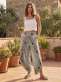 Elastic Waist Pants | Soft Casual Loose Pant | Wide Leg women's Trousers- XS-XL product logo