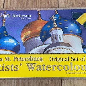 Yarka St. Petersburg Artist Watercolors 24 Color Professional Set High Pigment Artist Grade Watercolour Pans Art Suppiles Gift Paint