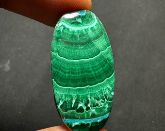 AAA+ chrysocolla malachite Gemstone Cabochon/ flashy malachite  cabs For Making Jewelry 35x17 30cts.
