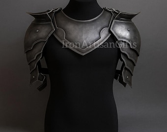 Medieval Knight Shoulder Armor Pauldrons – Handmade Steel Costume for LARP, Cosplay & Renaissance Fair