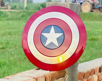 Handgefertigtes Captain America Schild: 52cm Metall Replik, Cosplay Requisite