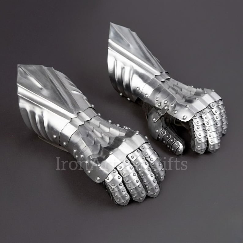 Medieval Steel Gauntlets Armor Gloves | Fully Articulated Knight Hand ...