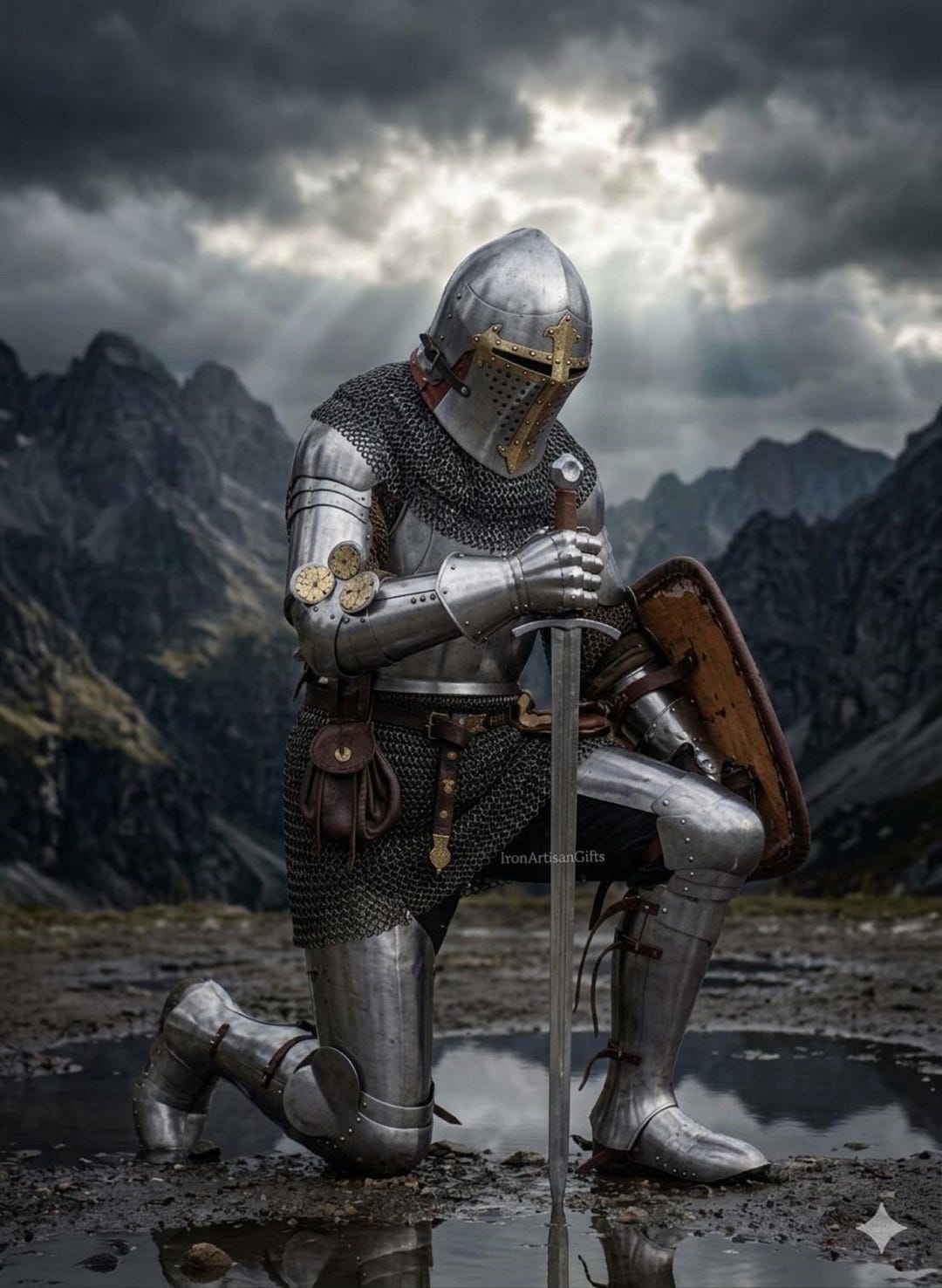 Medieval Knight Full Armor Suit Handmade 18 Gauge Steel Warrior Armor ...