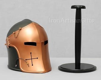 Medieval Barbuta Helmet Handmade Steel Knight Helmet Wearable LARP Armor Crusader Helmet Gothic Viking Costume Gift