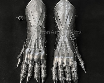 Hand Forged Steel Claw Gauntlets | Gothic Knight Armor