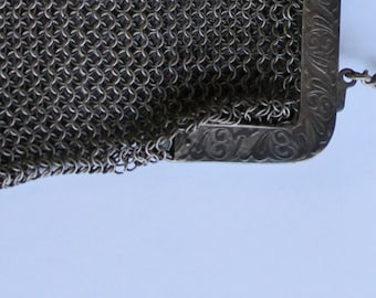 German Silver Mesh Chain purse