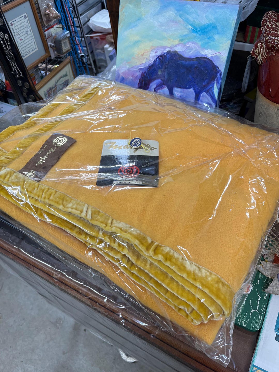 Marzotto Butternut Squash Colored Australian Merino Wool Blanket Made ...