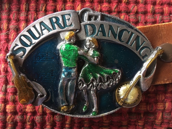 Square Dancing 1985 Siskiyou Belt Buckle Williams Oregon G  display picture 1