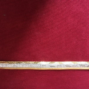 Milor cubetto style sterling bracelet with gold overlay in great vintage condition 7.5&quot; Italy