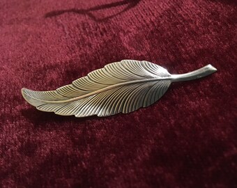 sterling silver jewelart feather brooch pin