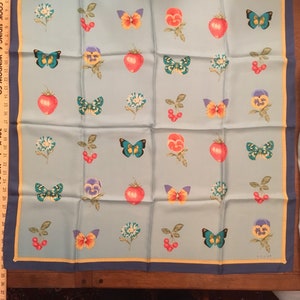 Echo scarf fabulous butterflies strawberries cherries and flowers image 1