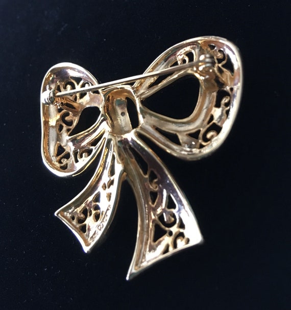 Ross Simons Gold Tone Sterling Silver Filigree Brooch Mint