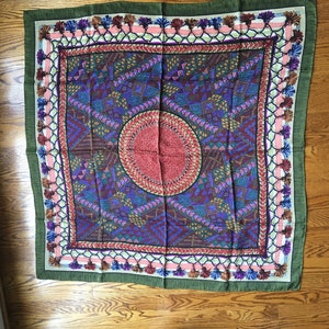 Zijde Club groot zijden sjaal perfecte staat