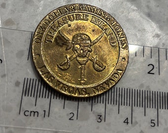 Treasure Island One Dollar Gaming (1) Token Las Vegas Nevada
