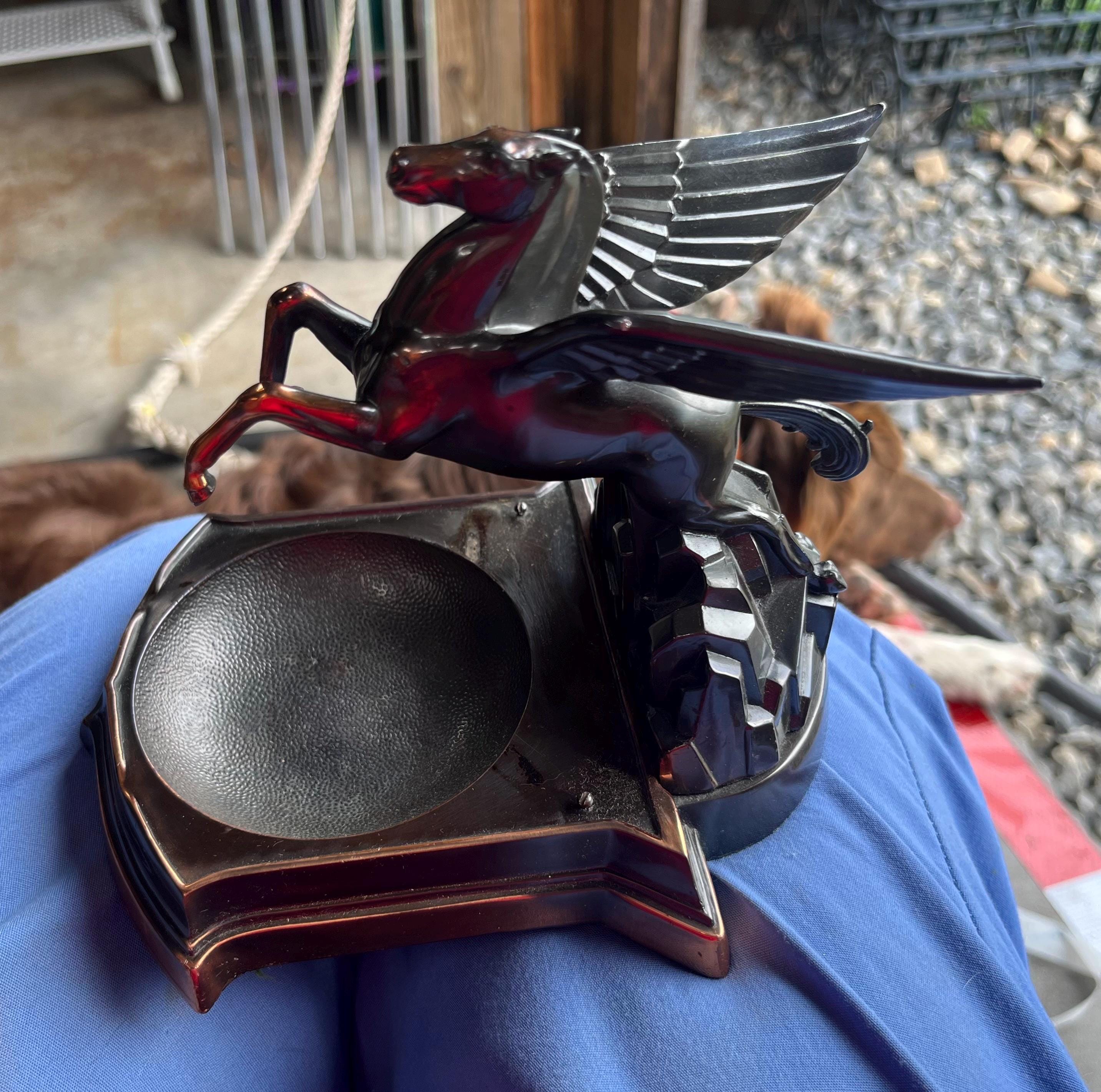 Mobil Gasoline Art Deco Antique Pegasus Ashtray - Etsy