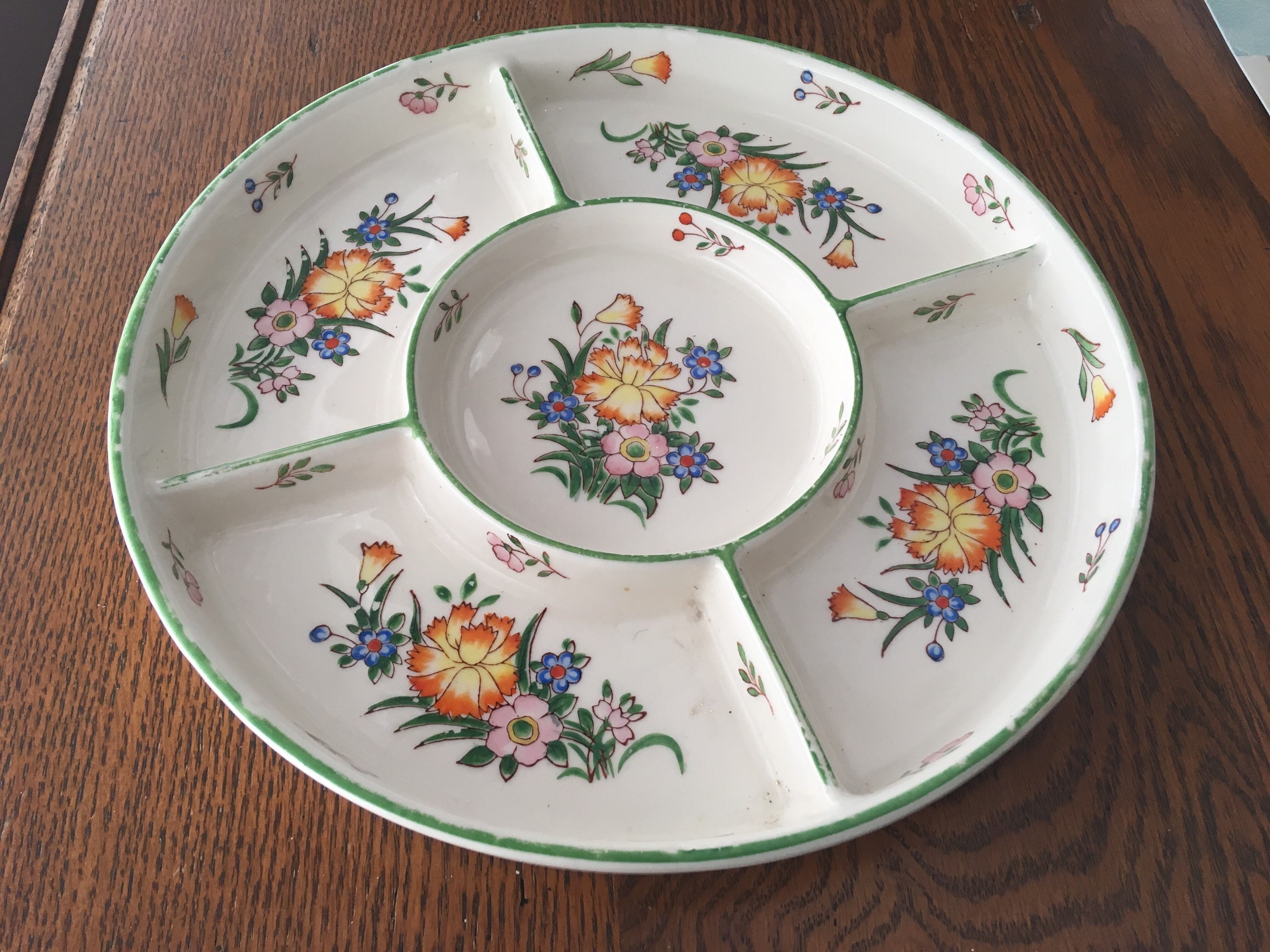 Moriyama Mori-machi Hand Painted in Japan Antique Divided Serving