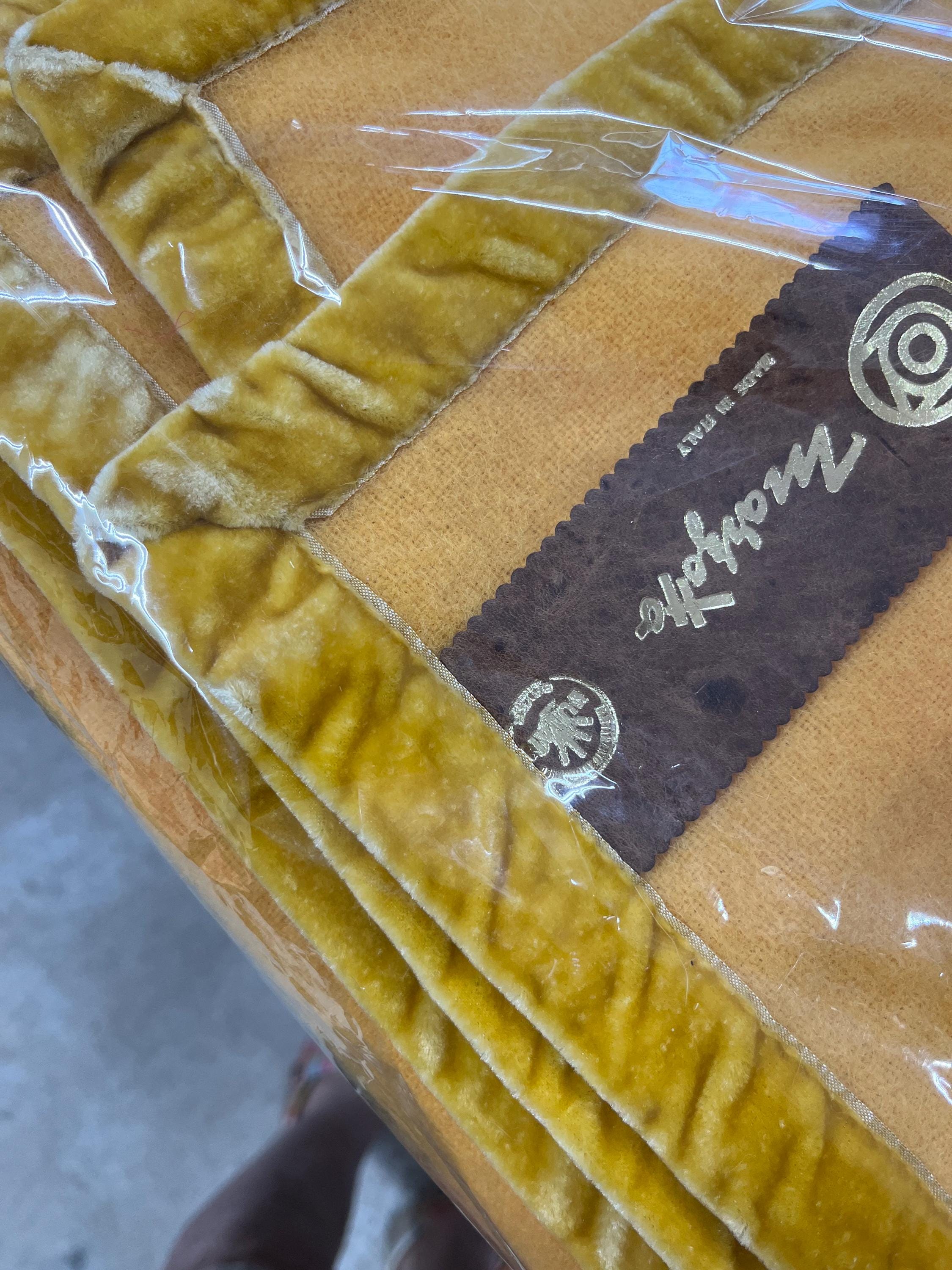 Marzotto Butternut Squash Colored Australian Merino Wool Blanket Made ...