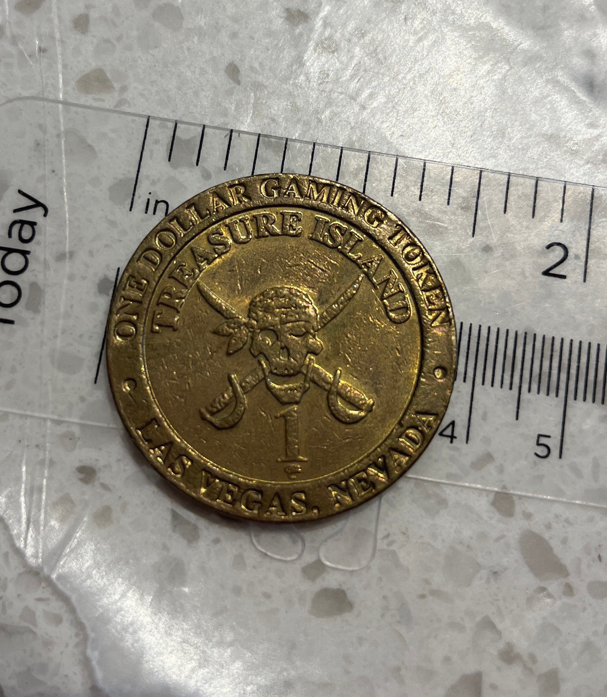 Treasure Island One Dollar Gaming (1) Token Las Vegas Nevada 