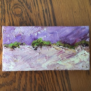 Provincetown MA Cape Cod National Seashore Herring Cove Race Point Dunes original oil on stretched canvas signed by Chris Lorenz 2&quot; x 4&quot; (#2
