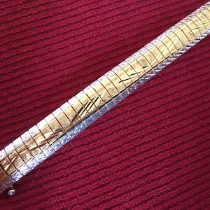 Milor Cubetto Stil Sterling Armband mit Gold Overlay in tollem Vintage Zustand 18 cm Italien