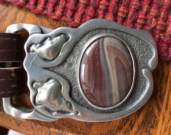 Leather Belt William Taylor A WM Taylor Design Indiana Metal Leather Belt William Taylor A WM Taylor Design Indiana Metal  main image 2