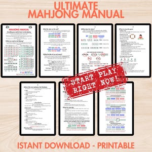 Printable American Mahjong Guide 2025 – Mahjong Manual & Cheat Sheet – Instant Download – Learn Mah Jongg Rules, Hands  Instructions –