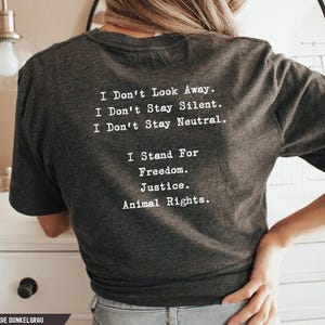 T-shirt per i diritti degli animali, maglietta Veganes Tierrechts, maglietta attivista, maglietta amante degli animali, Geschenk für Veganer