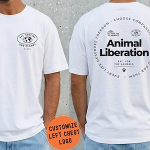 Camicia Tierschutz con nome, T-shirt di liberazione animale, Tierliebe Geschenk, Bewusst Leben, Aktivismus Statement Tee, Vegan Lifestyle Outfit